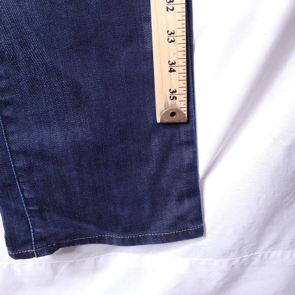 Hugo Boss Jeans Mens 31/32 Dark Wash Orange Regular Fit Button Fly - Picture 12 of 16